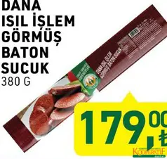 TARIM KREDİ DANA ISIL İŞLEM GÖRMÜŞ BATON SUCUK 380 G